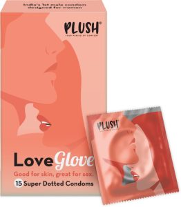 Plush Love Glove Extra Super Dotted Condom(Set Of 15, 15 Sheets)