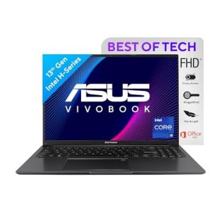 Asus Vivobook 16 (2023)Thin & Light Laptop,Intel Core I9-13900H 13Th Gen, 16″ (40.64 Cm) Fhd+(16Gb Ram/512Gb Ssd/Intel Iris Xe/Win 11/Office 2021/Backlit Kb/Fingerprint/Black/1.88 Kg) X1605Va-Mb947Ws