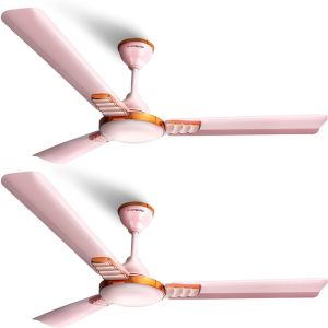 Longway Wave P2 1200 Mm 3 Blade Ceiling Fan(Ultra High Speed | Rusty Pink | Pack Of 2)