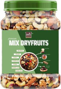 Grannys Dryfruits Healthy Nutmix|Fitness Trail Mix| Mixed Dryfruits |Premium Nutmix(500 Grams) Almonds, Cashews, Cranberries, Amla, Walnuts, Kiwi, Kernels(500 G)