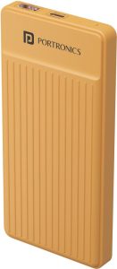 Portronics 10000 Mah 22.5 W Ultra Slim Pocket Size Power Bank(Yellow, Lithium Polymer, Fast Charging For Mobile)