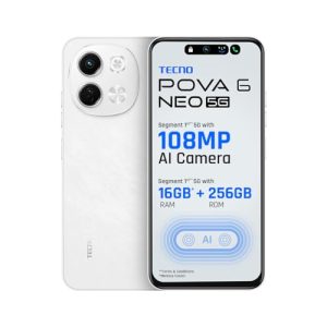 Tecno Pova 6 Neo 5G (Aurora Cloud, 8Gb+256Gb) | Advanced Ai Features | 108Mp Ultra Clear Ai Camera | D6300 Powerful Processor | 5 Year Lag Free Fluency | 5000 Mah Battery | In Built Infrared And Nfc