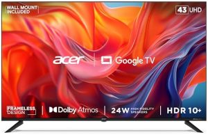 Acer 109 Cm (43 Inches) G Series 4K Ultra Hd Smart Led Google Tv Ar43Gt2851Udfl (Black)