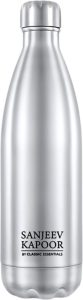 Sanjeev Kapoor By Classic Essentials Stainless Steel Insulated Double Wall Water Bottle 1000 Ml Flask(Pack Of 1, Silver, Steel)