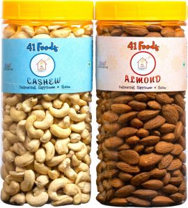 41 Foods Dry Fruits Combo Pack Of | Kaju Badam 500 Gm Cashews, Almonds(2 X 250 G)