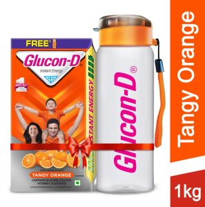 Glucon-D Tangy Glucose Powder Energy Drink(1 Kg, Orange Flavored)