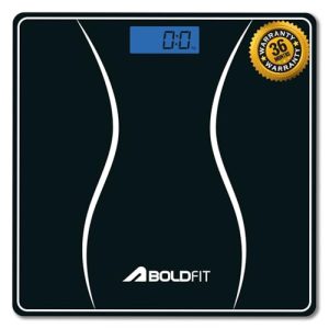 Boldfit Weight Machine For Body Weight Weighing Machine Digital Bathroom Scale For Human Body Weight Measurement Extra Thick Weighing Scale For Large Lcd Display 36 Months Warranty -Magnum, Black