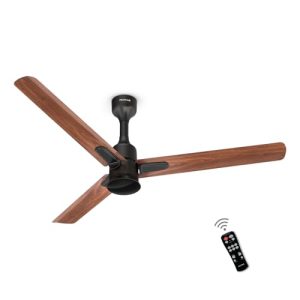 Polycab Silencio Mini Dlx 1200Mm 5-Star Advanced Bldc, Remote Ceiling Fan For Home|High Air Delivery, 25 Speed Setting, Sleep Mode, Free Installation|3+1 Years Warranty?Maple Wood?, Brown