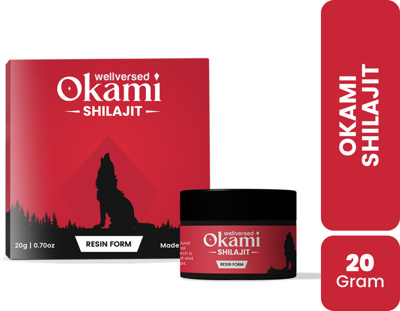 Wellversed Okami Shilajit Resin-20G | Performance And Stamina Booster | 100% Ayurvedic,Lab Tested(20 G)