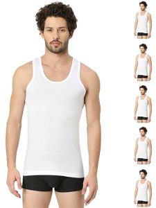 Vip Men’S Solid Regular Fit Vest (Frelt_New_P6_80_White
