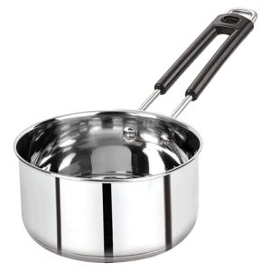 Panca Stainless Steel Sauce Pan, Tea Pan, Milk Pan Heavy Guage 1.5 Litre (Induction And Gas Stove Friendly), Silver