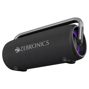Zebronics Axon 100 Portable Party Bluetooth Speaker, 90W Rms, Quad Drivers + Dual Passive Radiators, Ipx5, Upto 6 Hours Playback, Rapid Charging, Bt | Usb | Aux | Tws, Fabric Finish, Rgb, Deep Bass