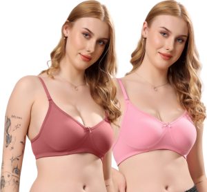 London Hills London Hills Regular Bra For Women Women Everyday Non Padded Bra(Red, Pink)