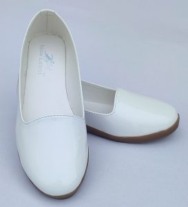 New Latest Girls Slip On Loafers(White, 3-3.5 Yr)