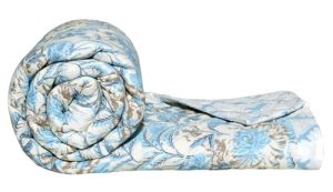Bsb Home 2Nd Gen 120 Gsm Microfiber Reversible Ac Comforter/Blanket For Winter/Quilt/Duvets For Double Bed (230 X 220 Cm, Blue And Beige)