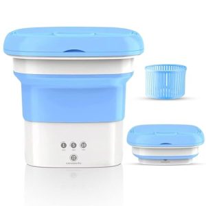 Value Basket Portable Foldable Mini Top Loading Washing Machine With Spinner And Dryer For Baby Clothes, Semi Automatic Bucket Washer With Modes For Home, Travel