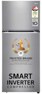 Lg 380 L 3 Star Frost-Free Smart Inverter Double Door Refrigerator (Gl-S412Spzx, Shiny Steel, Convertible With Express Freeze)