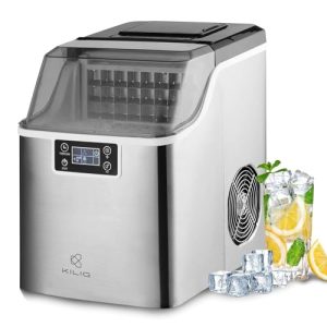 Kilig S01 Countertop Ice Cube Maker Machine | Auto Self-Cleaning Square Ice | 20Kg-24H | 24Pcs Ice Cubes In 15 Mins | Ice Maker For Home, Office, Party & Bar