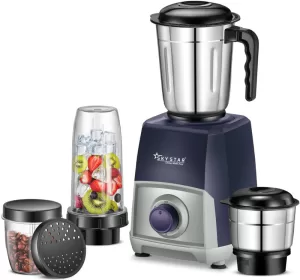 Skystar Navystorm 4 Jar 750 W Juicer Mixer Grinder(Navystorm 750W 4 Jar | 4 Jars | Blue & Grey)