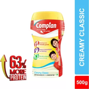 Complan Nutrition Powder Drink For The Children, Creamy Classic Flavour, Jar(500 G)