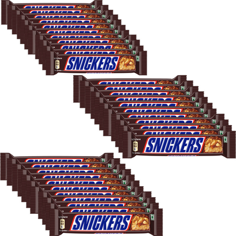 Snickers Peanut Filled Chocolate, Loaded With Nougat & Caramel Bars(30 X 20 G)