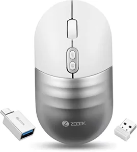 Zoook Jaguar Wireless Mouse -Rechargeable/Free Type C Converter/ 3 Dpi Levels/Auto Shut Down/Silent Click Technology/ 700 Mah Battery/Light Weight/Plug And Play
