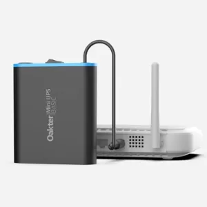 Oakter Mini Ups Basic For Wifi Router Broadband Modem | Supports 12V-2A Routers. Backup Upto 3 Hours | Wifi Router Ups Power Backup During Power Cuts| Current Surge & Deep Discharge Protection