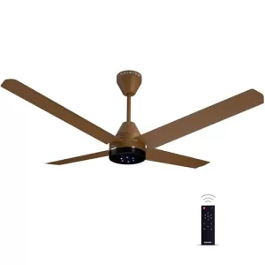 Colorbot Stella Quad1200 Mm 4 Blade Designer Bldc Ceiling Fans With Remote Control | Bee 5 Star Rated | High Speed | Power Saver | 100% Copper Winding | Noiseless | 2+2 Year Warranty (Caramel Brown)