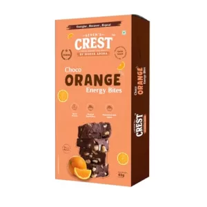 Sevens Crest Choco Orange Energy Bites – 45G (Pack Of 1) | Protein Rich | Made With Nuts & Dates | Sweetened With Dates Paste | No Preservatives | Healthy Date Bites With Almond, Cashew, Orange Oil & Cocoa