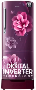Samsung 183 L Direct Cool Single Door 4 Star Refrigerator With Base Drawer  With Digital Inverter(Camellia Purple, Rr20C1824Cr/Hl)