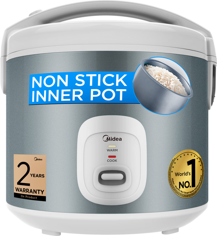 Midea Mb-Yj5030W Electric Rice Cooker With Steaming Feature(1.8 L, Grey)