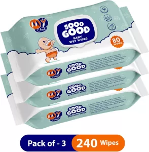 Myaid Sooo Good Baby Wet Wipes With Aloe Vera, Anti-Rash, Alcohol-Free, Thick & Soft(240 Wipes)