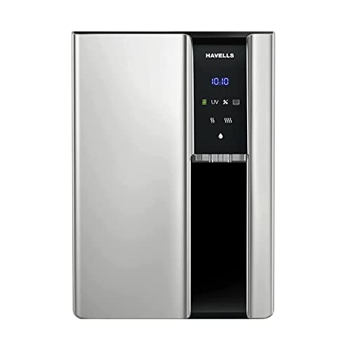 Havells Gracia Alkaline Water Purifier | Ro+Uv+Alkaline | Free Unlimited Service Visits For 1 Yr | Hot, Warm & Ambient Water | 10 Stage Purifier | 7.6 L Ss Tank | For Borewell, Tanker, Municipal Water