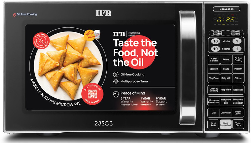 Ifb 23 L With Airfryer, Multi-Stage Cooking Convection Microwave Oven(23Sc3, Silver)