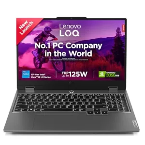 Lenovo Smartchoice Loq, Intel Core I5-12450Hx, 12Th Gen, Rtx 3050-6Gb, 16Gb Ram, 512Gb Ssd, Fhd 144Hz 300Nits, 15.6″/39.6Cm, Windows 11, Ms Office 21, Grey, 2.4Kg, 83Gs003Uin, Gaming Laptop