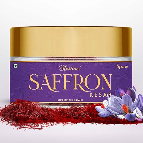 Hasitam (5Gm) Pure Original Kashmiri Saffron/Kesar/Kumkuma Puvvu | Certified Highest Grade A | Saffron For Pregnant Women, Pooja Rituals & Food Aroma