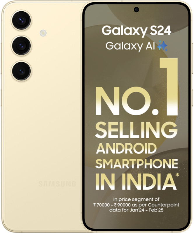 Samsung Galaxy S24 5G (Amber Yellow, 128 Gb)(8 Gb Ram)