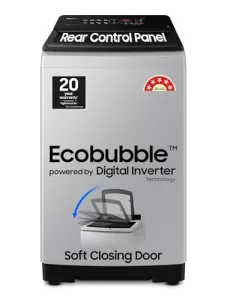 Samsung 8 Kg, 5 Star, Eco Bubble Tech, Digital Inverter Motor, Soft Closing Door, Fully-Automatic Top Load Washing Machine (Wa80Bg4441Bgtl, Light Gray)