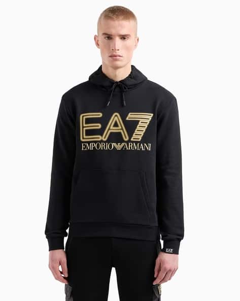 Contrast Maxi Logo Print Regular Fit Hoodie
