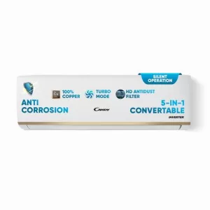 Candy 1.5 Ton 3 Star Split AC (5 – in – 1 Convertible, Self Clean, 100% Copper, CS18P3W-INV)