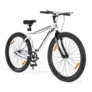 Urban Terrain Galaxy High Performance Steel Mountain Cycles for Men with Rigid Fork and Complete Accessories MTB Bike 26T Single Speed | Ideal for 13+ Years, Unisex, Frame Size : 17 inch, White