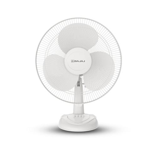 Bajaj Frore Neo Table Fan 400 MM | Table Fans For Home & Office | Aerodynamically Balanced Blades | 100% Copper Motor | High Air Delivery | 3-Speed Control | 2-Yrs Warranty 【White】