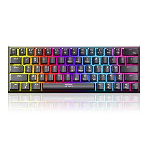 Ant Esports MK1200 Mini Wired Mechanical Gaming Keyboard with RGB Backlit Lighting and 60% Compact Form Factor – Red Switch
