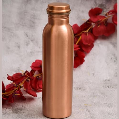 Oggn Pure Copper Water Bottle,Durable & Rust Proof Tamba Bottle For Drinking, Anti-Oxidant Material, Lacquer Coated, Perfect Stylish Office Carrying Bottles – 950 Ml