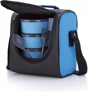 Varnee Air-Tight Stainless Steel Sky Lunch Box (900Ml,Thermoware) 4 Containers Lunch Box(900 Ml, Thermoware)