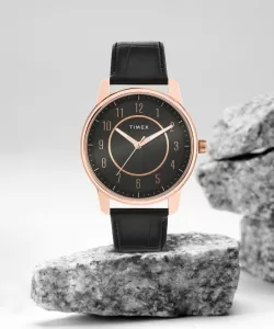 Timex Black Dial Analog Watch  – For Men