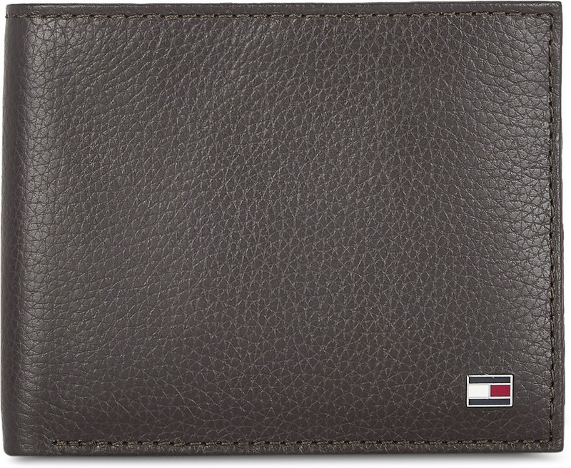Tommy Hilfiger Men Casual Brown Genuine Leather Wallet(4 Card Slots)