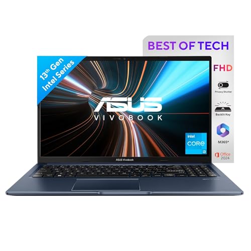 Asus Vivobook 15, 15.6″ Fhd (1920 X 1080), Intel Core I3-1315U, (8Gb Ram/512Gb Ssd/Intel Uhd Igpu/Windows 11/M365 Basic (1Year)*/Office Home 2024/Quiet Blue/1.7 Kg), X1504Va-Nj3321Ws