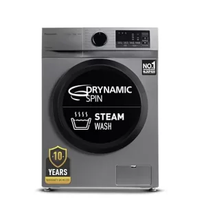 Panasonic 7 Kg 5 Star Inverter Fully Automatic Front Loading Washing Machine With Built-In Heater (Na-147Mh2L01, Dark Silver, 2024 Model)