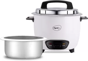 Pigeon Joy (With Ss Lid) – 1.8 L (Single Pot) Electric Rice Cooker With Steaming Feature(1.8 L, White)
